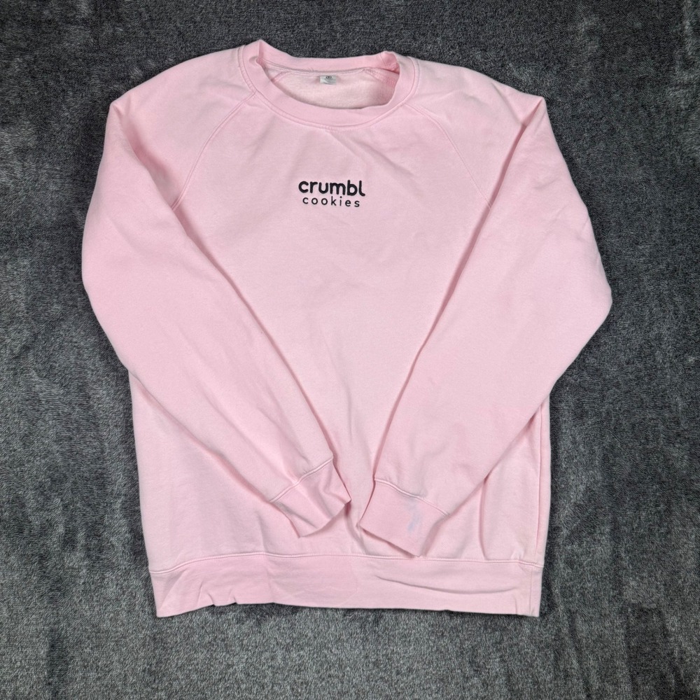 AS Colour Crumbl Cookies Pink Crewneck Sweatshirt Mens Medium Raglan Pullover